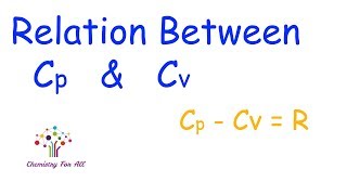 Relation between Cp and Cv (Mayer's formula) derived