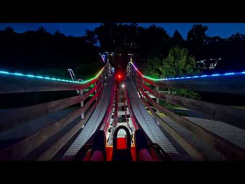 2025 Pigeon Forge Smoky Mountain Alpine Mountain Coaster Night Ride [4K UHD]