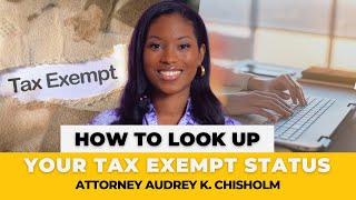 How To Look Up Your Tax Exempt Status