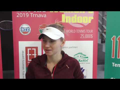 EMPIRE Women's Indoor 2019: 1R, interview, Anastasia ZARYCKA (CZE) - Eleonora MOLINARO (LUX) 6-3 6-2