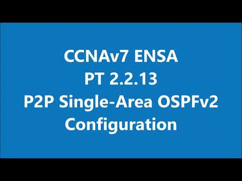 CCNAv7 ENSA PT 2.2.13 P2P Single-Area OSPFv2 Configuration