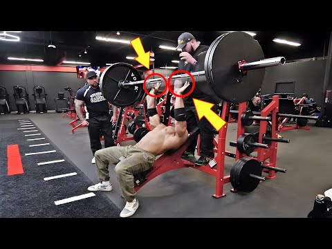 Larry Wheels First American To Ever Hit NO HAND Bench Press With 225 Pounds!