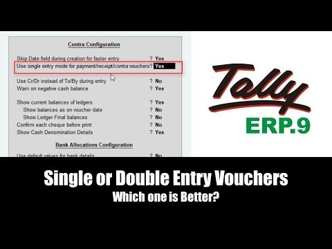 Single vs. Double Entry Mode in Tally Prime / ERP 9 Tutorial - Lesson 8
