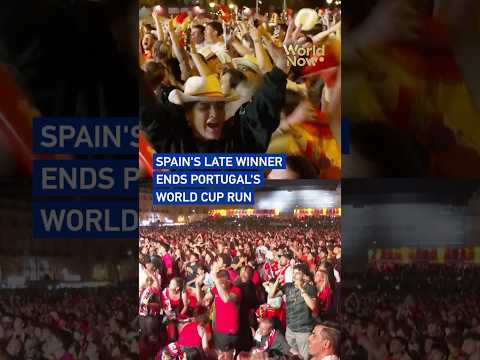 Spain's late winner ends Portugal's World Cup run #worldnow