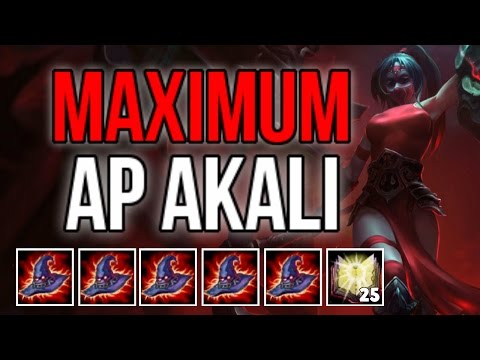 MAXIMUM RABADONS AP AKALI BUILD (AKALI BUILD CHALLENGE) | League of Legends