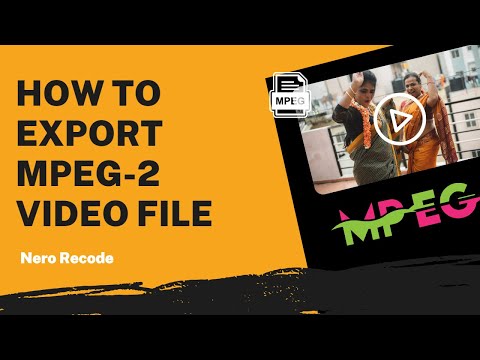 Convert video to MPEG-2 format in Nero Recode