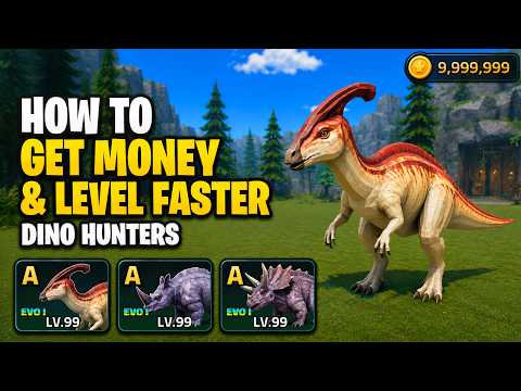 How to GET MONEY FAST in DINO HUNTERS (BEST FARMING METHOD & LEVEL UP TIPS) Roblox