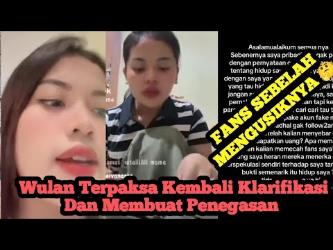 WULAN DI USIK KEMBALI ‼️ Langsung Klarifikasi Penegasan 🤔