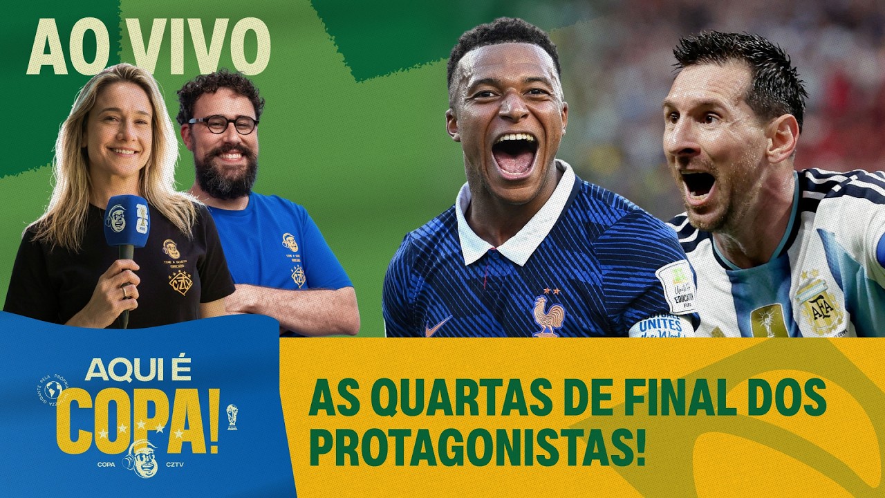 AMANHÃ COMEÇAM AS QUARTAS DE FINAL! FRANÇA E ARGENTINA SÃO FAVORITAS? | AQUI É COPA