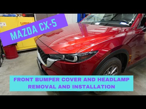 Mazda CX-5 front bumper cover and head lamp removal