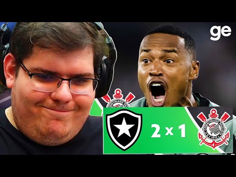 CASIMIRO REAGE A BOTAFOGO 2X1 CORINTHIANS | MELHORES MOMENTOS #casimiro