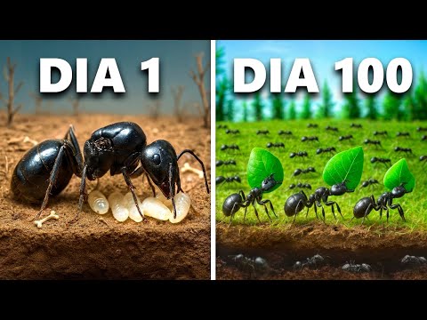 Simulando uma Colônia de Formigas por 100 Dias