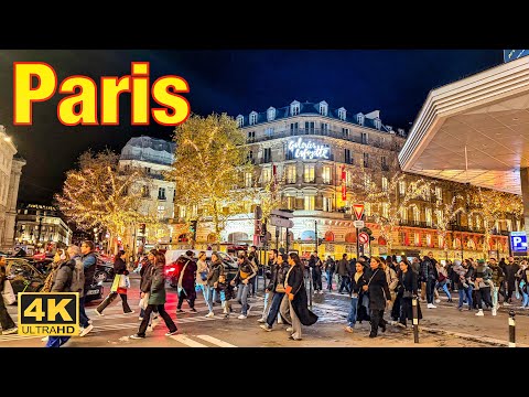 Paris,France🇫🇷 - 11 December 2025 - PARIS 4K HDR Walking Tour 🎄✨🎁  | 4K Paris | A Walk In Paris