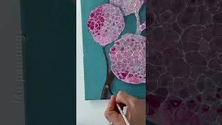 WOW! Sakura fluidart golden cherry blossom acrylic pour #art #painting #acrylicpouring #fluidart