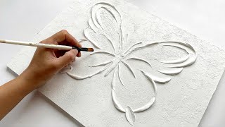 Butterfly Textured Technique | Step by step palette knife Painting | Vanoushe Art Tutorial