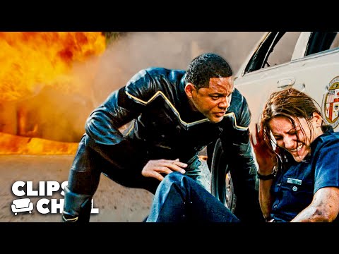 DESTROYING Bank Robbers on First Day as a Superhero | Hancock (Will Smith)