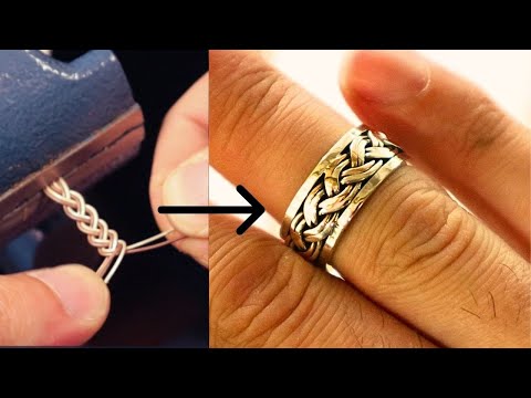 How to make a very stylish ring using silver and copper wire