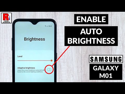 How to Enable Auto Brightness on Samsung Galaxy M01