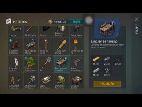 construindo a primeira parte da bancada do armeiro/last day on earth