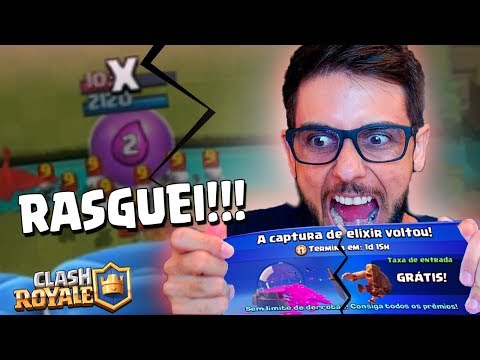 RASGUEI O DESAFIO A CAPTURA DE ELIXIR NOVO!!! CLASH ROYALE