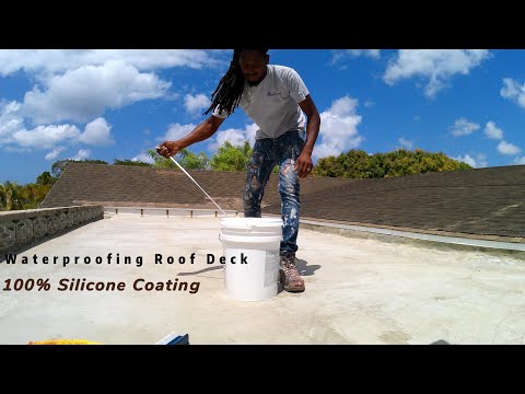 Waterproofing Roof Deck With Kool Seal Silicone Coating
