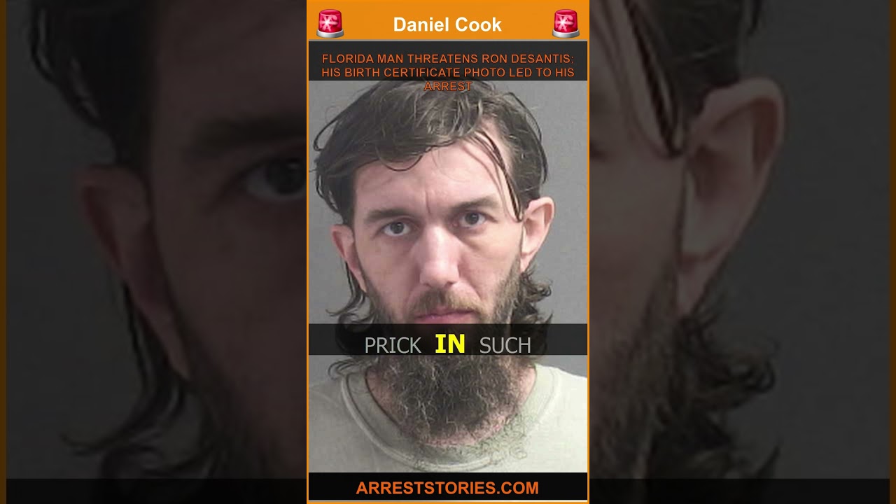 FLORIDA MAN THREATENS RON DESANTIS; HIS BIRTH CERTIFICATE PHOTO LED TO HIS ARREST