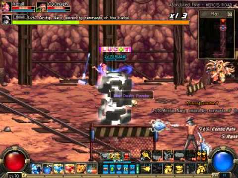 DFO Witch Grappler Abandoned Mine Hero's Road with Hell Mode
