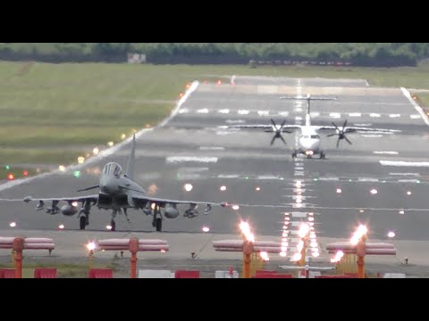 Farnborough 2016: Typhoon fighterjet spectacular powerful takeoff
