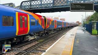 Trains at Staines 010125 Part 1 4K