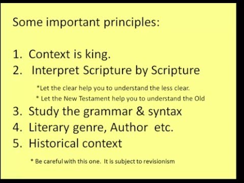Exegesis and Hermeneutics - Lesson #7