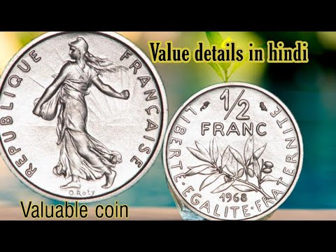 France 1/2 Franc Liberte 1968 coin value in india 1/2 franc coin price..