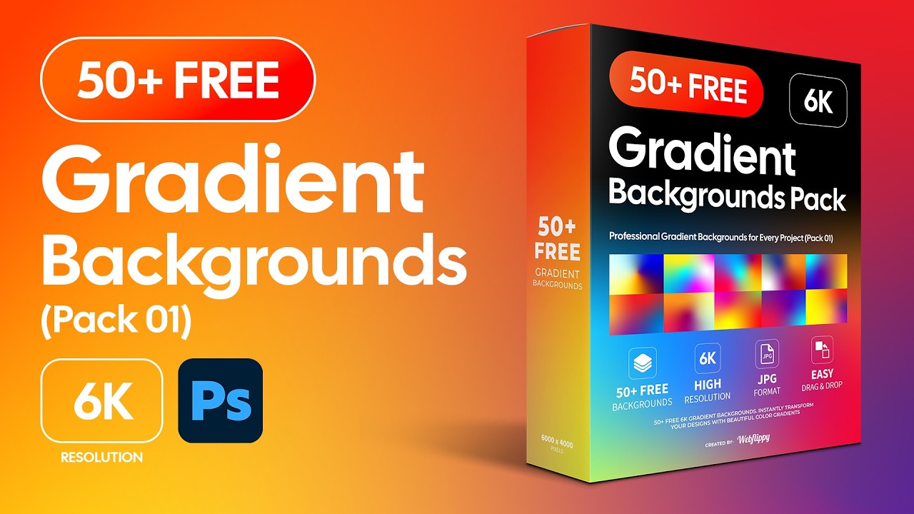 How to Create Gradient Background in Photoshop (50+ FREE Download)