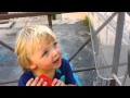 Cute Boy Plays Make Believe On Telephone