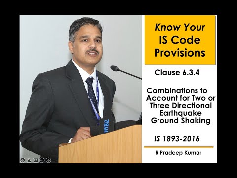 IS 1893-2016 (Part 1): Clause 6.3.4 Combination to account for two or Three Components
