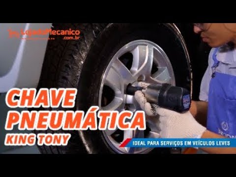 Chave de Impacto Pneumática com Encaixe de 1/2 Pol. 8000RPM - Video