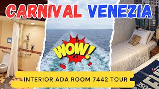 Carnival Venezia Accessible Cabin Tour | Room 7442 Full Walkthrough with Wheelchair Access Details