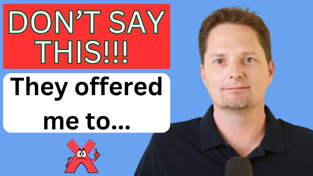 AVOID THIS COMMON MISTAKE!/OFFER ME TO.../ HOW TO USE "OFFER" CORRECTLY IN ENGLISH/COMMON MISTAKES