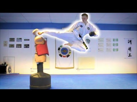 Taekwondo Kicking Sampler on the BOB XL | Martial Arts Training