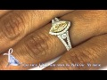 FD 194 1 22 Carat Fancy Yellow Marquise Shape Diamond Engagement Ring 18k White Gold