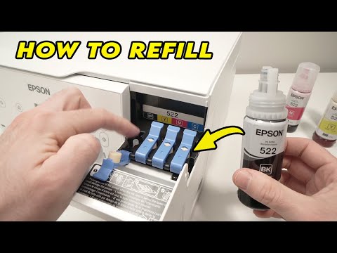 Part of a video titled Epson EcoTank Printer: How to Refill Ink - YouTube
