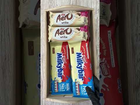 Nestle Milkybar Chocolate box Opening ASMR#shorts #nestle #chocolate #love  #asmr