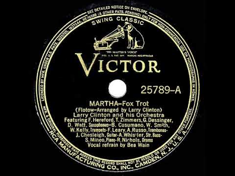 1938 HITS ARCHIVE: Martha - Larry Clinton (Bea Wain, vocal)