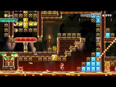 【マリオメーカー】自作コース紹介［Super speed run　~疾風~　（本気モード）　90s］本気のスピラン［２］［繋ぎ動画］【げんきマンゲームズ】