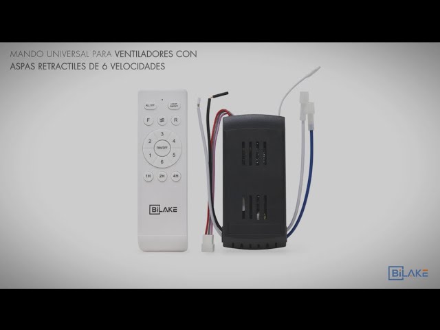 Vídeo relacionado con JoyousMall RF 433 MHz - Receptor de control remoto con regulación de 6 velocidades, función de memoria, control de gran angular y temporizador para ventiladores de techo