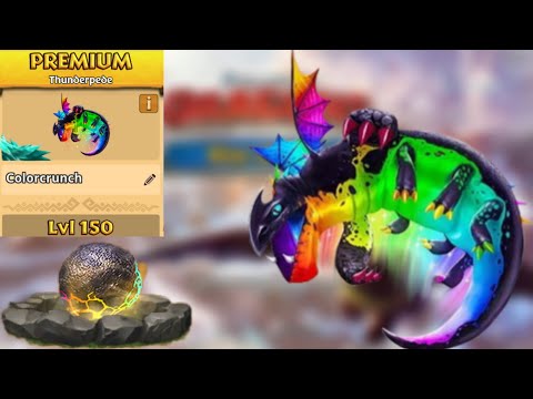 Colorcrunch Max Level 150 Titan Mode - Exclusive Thunderpede - Dragons:Rise of Berk