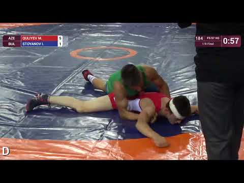 1/8 FS - 57 kg: M. QULIYEV (AZE) v. I. STOYANOV (BUL)