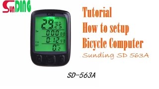 Setting  Sunding SD 563A bicycle computer [tyre circumference]