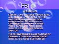 FBI Warning Columbia TriStar 1992