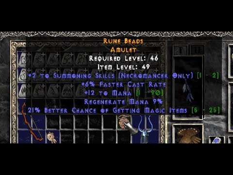 Crafting Caster amulets on Project Diablo 2 - Hoaradic Cube Recipe