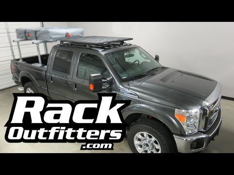 Ford F250 Crew Cab with Rhino-Rack Pioneer Platform Cargo Roof Rack